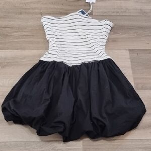 Striped Black and White Dress